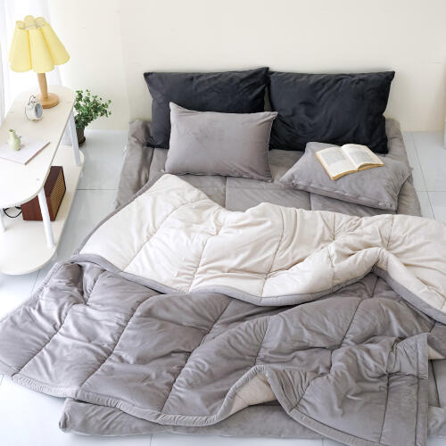 F&B 아트박스/스코홈 몽실 극세사 차렵이불+토퍼+베개커버 3종세트 Q