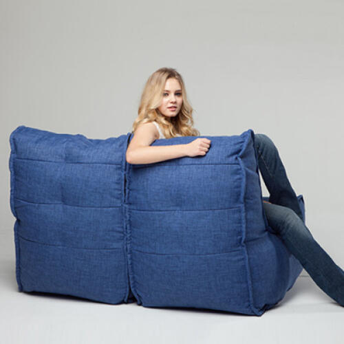 아트박스/엠비언트라운지 2인용 빈백쇼파 Twin Couch_트윈카우치 Blue Jazz