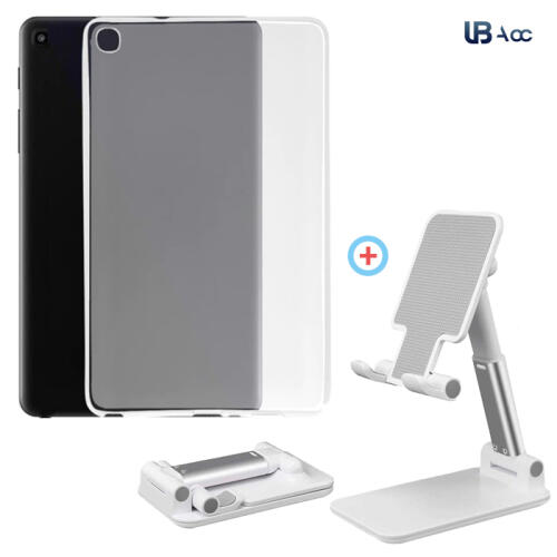 아트박스/유비에이씨씨 갤럭시 탭S3 9.7 젤리 케이스+폴더블팬 스탠딩 거치대
