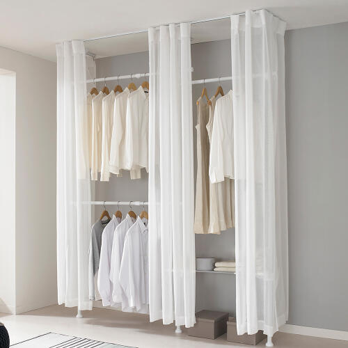 아트박스/이지온행거 국민튼튼 이지온 커튼 행거 EO-S314W 폭조절 선반 행거