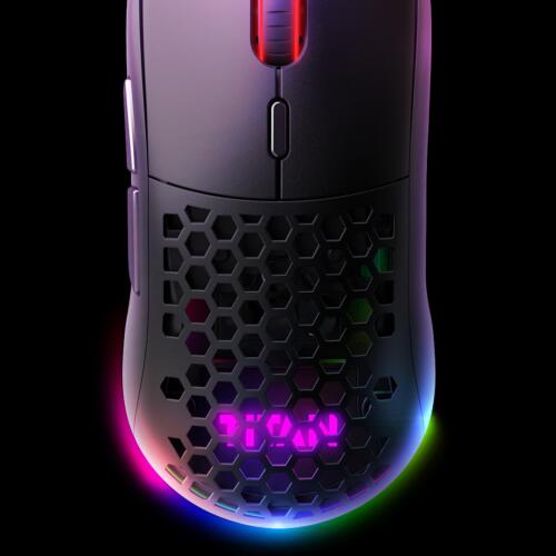 제닉스 아트박스/프로메딕 TITAN GX AIR 타공 무선 게이밍 LED 마우스-컬러랜덤