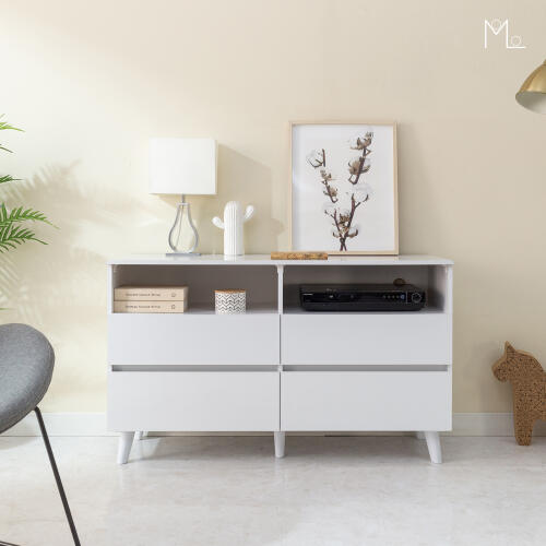 지오드림 oem 아트박스/모로 나르 1180 오픈 3단 높은 거실장 서랍장 TV거실장