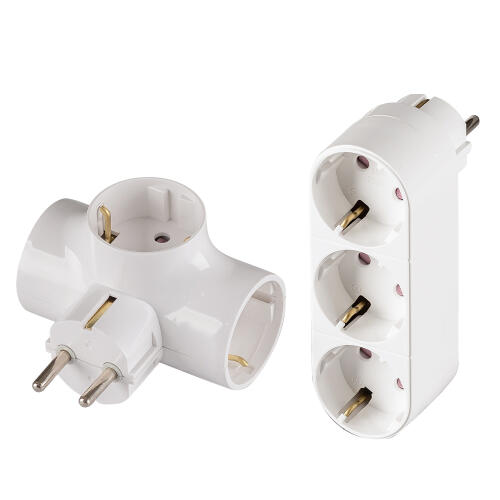 아트박스/플라이토 국산 플라이토 선없는 3구 멀티탭 어댑터 콘센트 2종