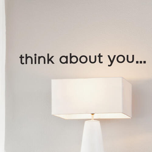 아트박스/코이핀즈 think about you 감성 포인트 인테리어 스티커 - small