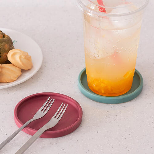 아트박스/플라이토 국산 플라이토 실리콘 마카롱 원형 컵받침 9cm