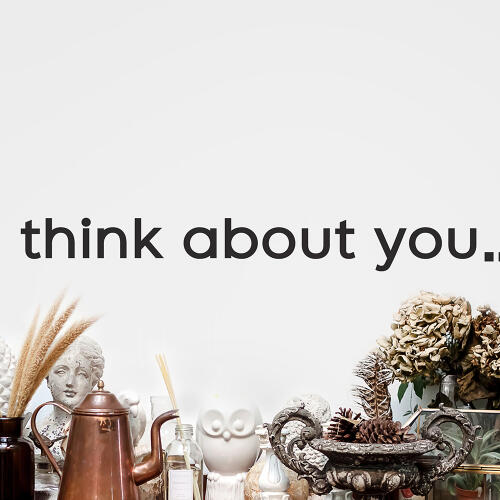 아트박스/코이핀즈 think about you 감성 포인트 인테리어 스티커 - large