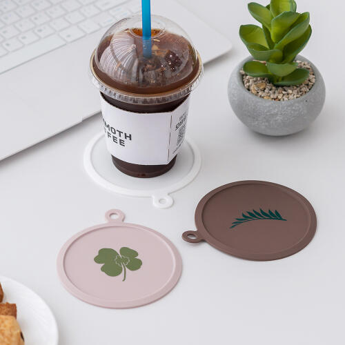 아트박스/플라이토 국산 플라이토 실리콘 행잉 프린팅 원형 컵받침 10cm