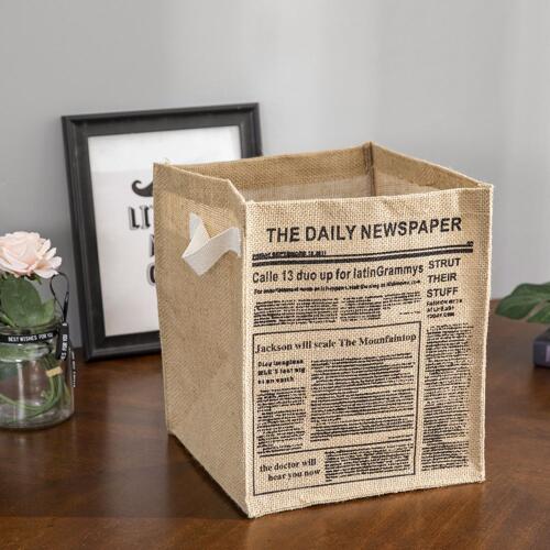 아트박스/에이치플러스몰 린넨 정리 사각 바구니뉴스 페이퍼[WB75974]