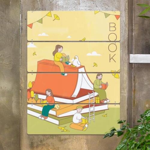 꾸밈 아트박스/꾸밈 nx625-멀티아크릴액자_책은좋은친구(4단대형)