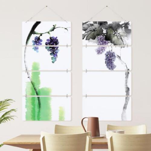 꾸밈 아트박스/꾸밈 nx986-멀티아크릴액자_재물이방울방울포도(4단)