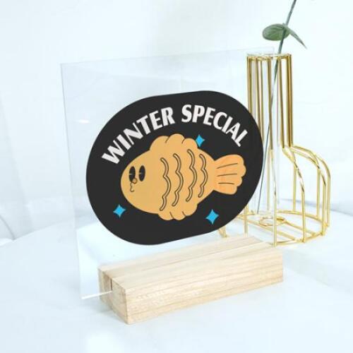 꾸밈 아트박스/꾸밈 am388-아크릴스탠드액자15CmX15Cm_제철생선붕어빵