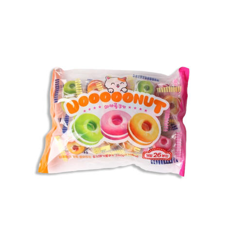 JINJIANG XUEKZI FOOD CO., LTD 아트박스/모어바이 도넛 마카롱 쿠키 280g / 탕비실간식 개별포장