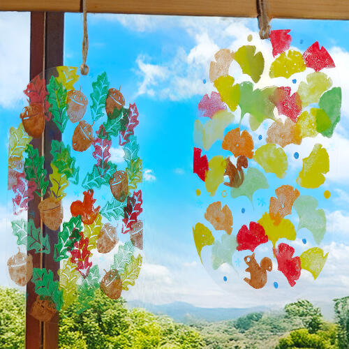 오렌지몰 아트박스/오렌지몰 가을 낙엽 EVA 스탬프 썬캐처 만들기 DIY 키트