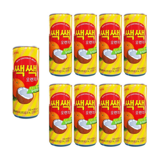 아트박스/마전동상회 롯데 쌕쌕 오렌지 과즙 캔 음료 240ml 30개