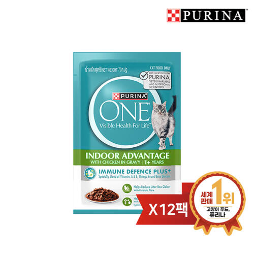 아트박스/퓨리나 원 캣 습식 파우치 실내고양이 70g 12개