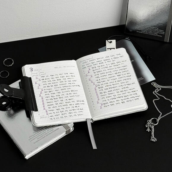 루카랩 스크랩 더 모먼트 실버 포켓 노트