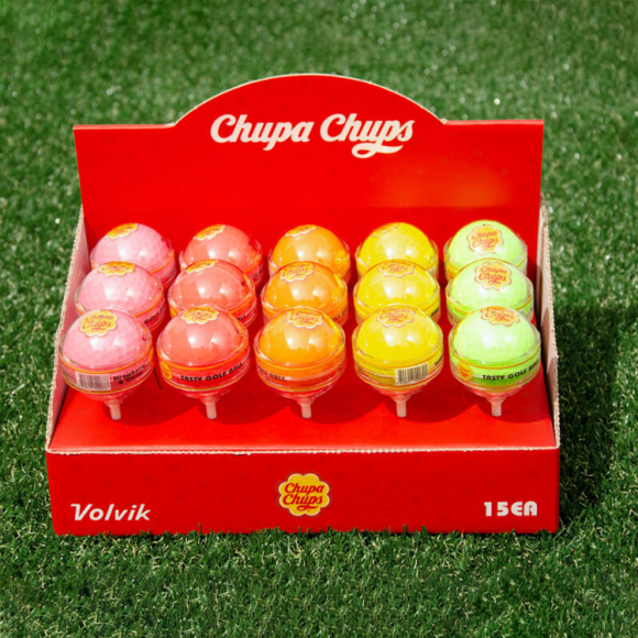 골프공 츄파춥스 볼빅 막대 15구멀티컬러 세트