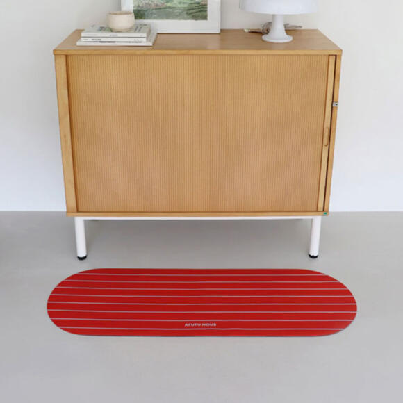 스트라이프 빨아쓰는 천연 규조토 발매트 욕실 주방