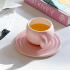 파스텔 핑크 봉봉 도자기 컵 세트