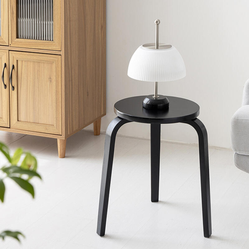 원목 스툴의자 원형스툴 화장대의자