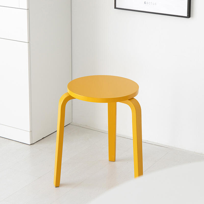 원목 스툴의자 원형스툴 화장대의자