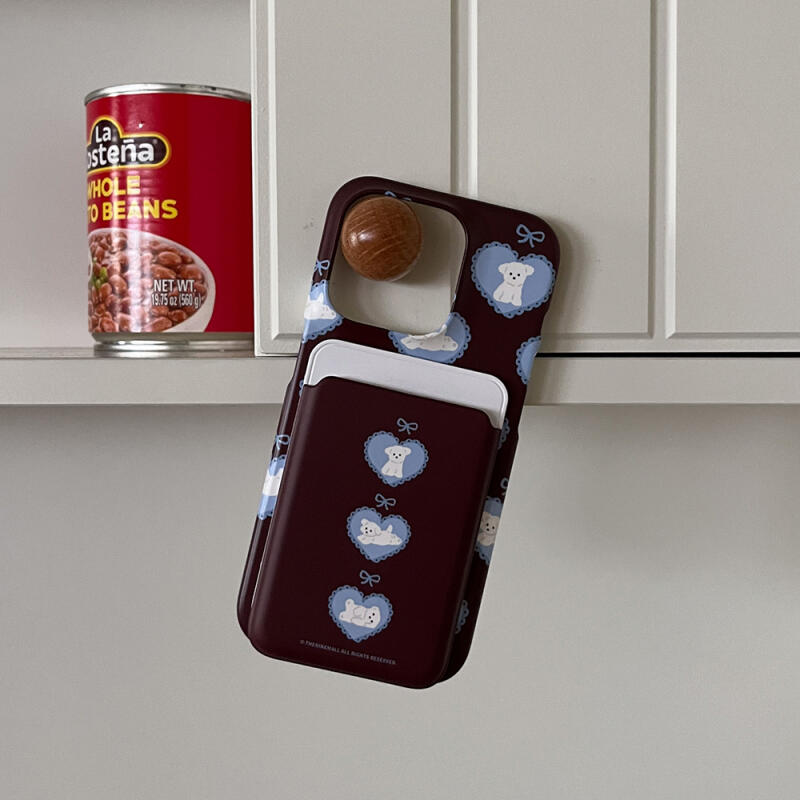 vintage ribbon puppy [맥세이프 카드슬롯]