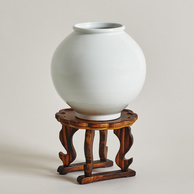 태광 박수재 작가 도자기 달항아리 2호 화병 23cm