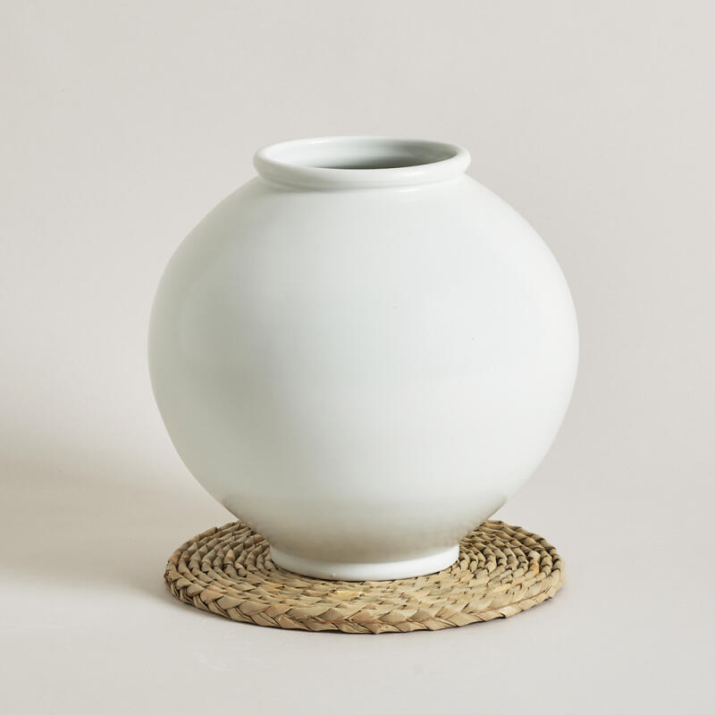 태광 박수재 작가 도자기 달항아리 2호 화병 23cm
