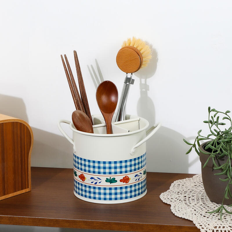 레트로 물빠짐 수저통