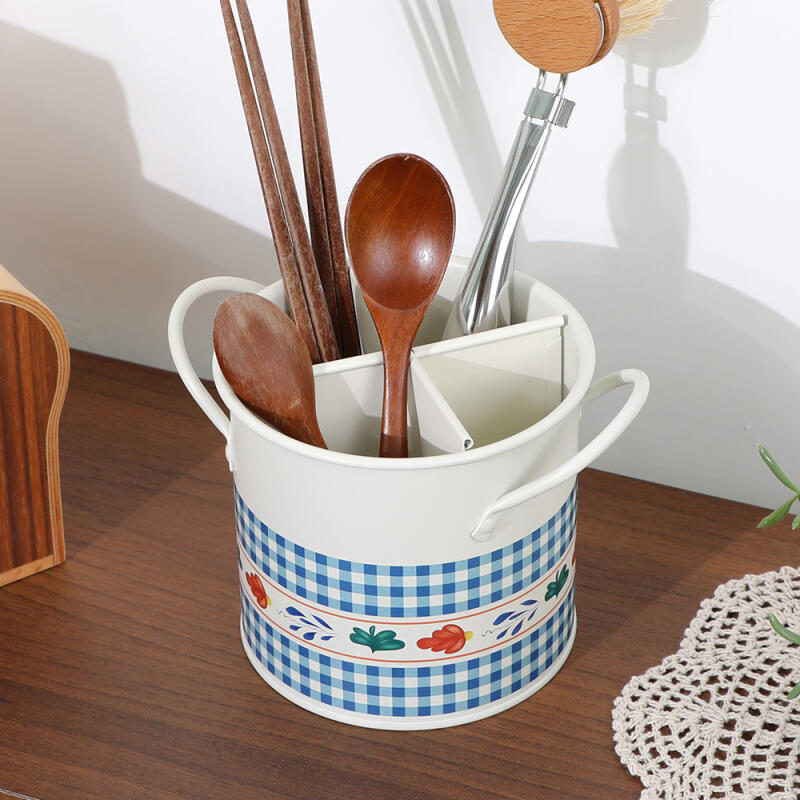 레트로 물빠짐 수저통