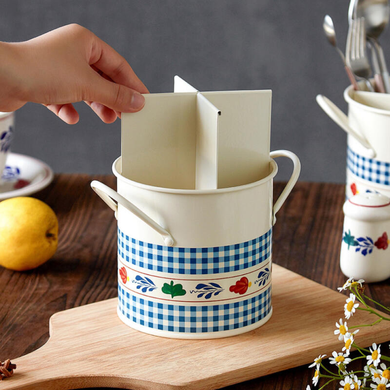 레트로 물빠짐 수저통