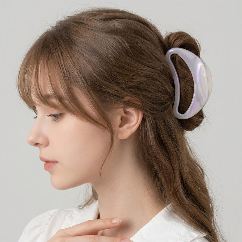 에리나 반짝 펄 헤어핀 유광 빅사이즈 집게핀 A294