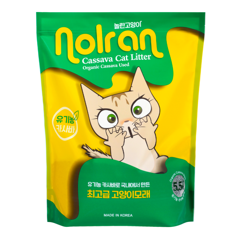 놀란고양이 카사바모래 5.5L 고양이모래