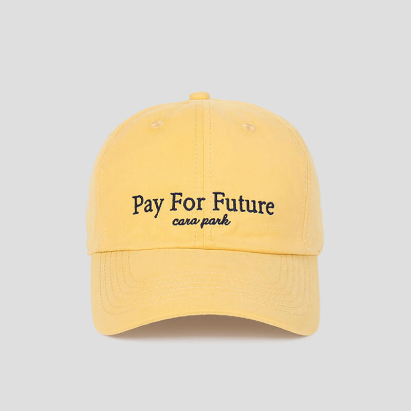 온더모먼트 PAY FOR FUTURE 워싱 볼캡 C1 옐로우