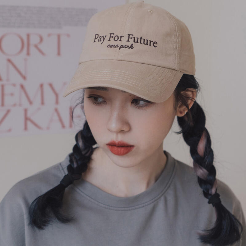 온더모먼트 PAY FOR FUTURE 워싱 볼캡 C1 옐로우