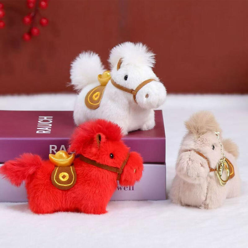 붉은말의해 말띠 조랑말 안장 인형 행운키링