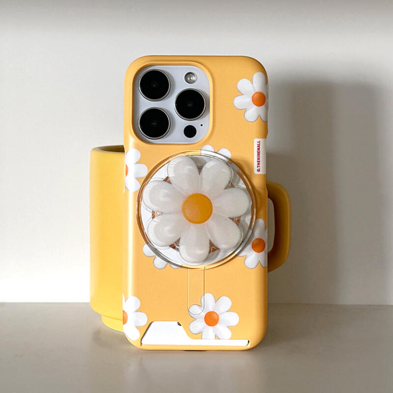 marguerite flower pattern [맥세이프 카드수납 폰케이스]