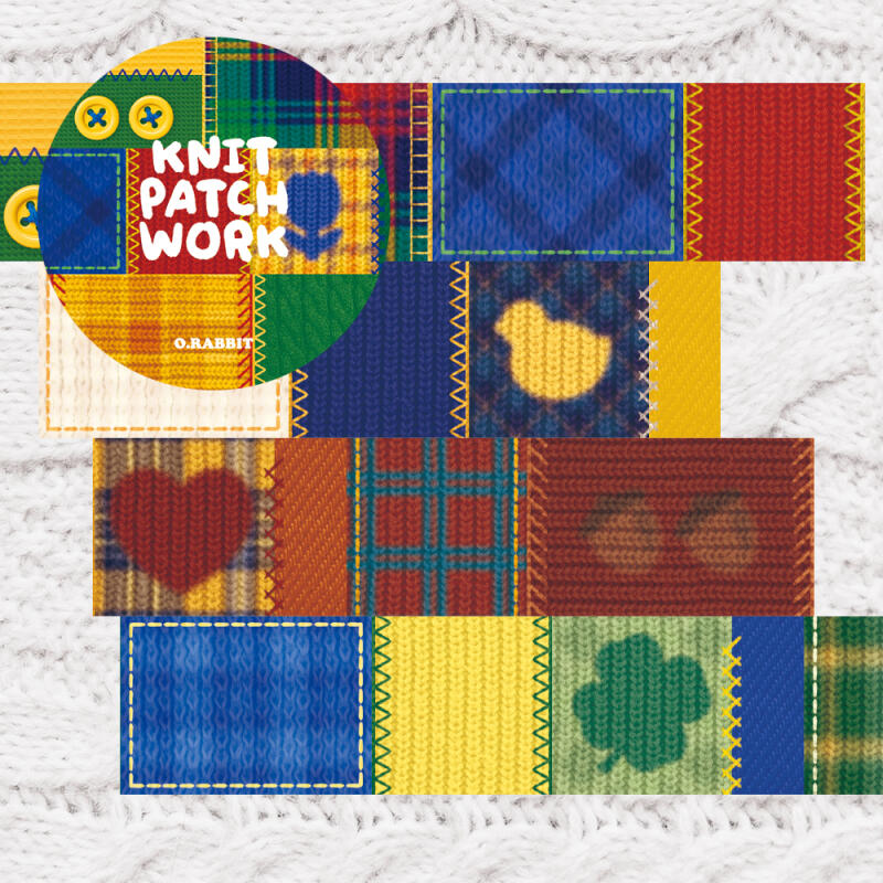 [노리핏] 니트 패치워크 마스킹테이프