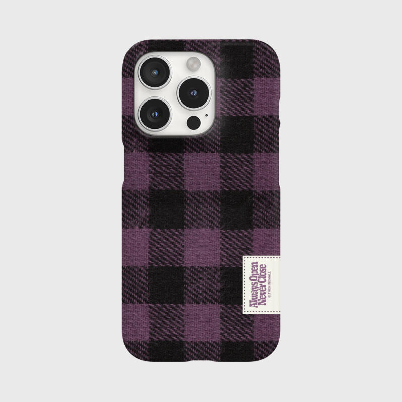 플러피 체크 라벨 [하드 폰케이스]