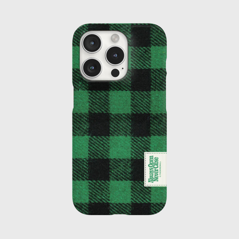 플러피 체크 라벨 [하드 폰케이스]