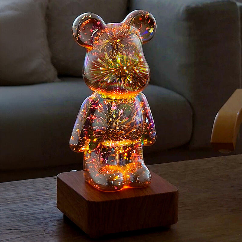 레토 3D 무드등 곰돌이 불꽃놀이 LED 조명 집들이선물