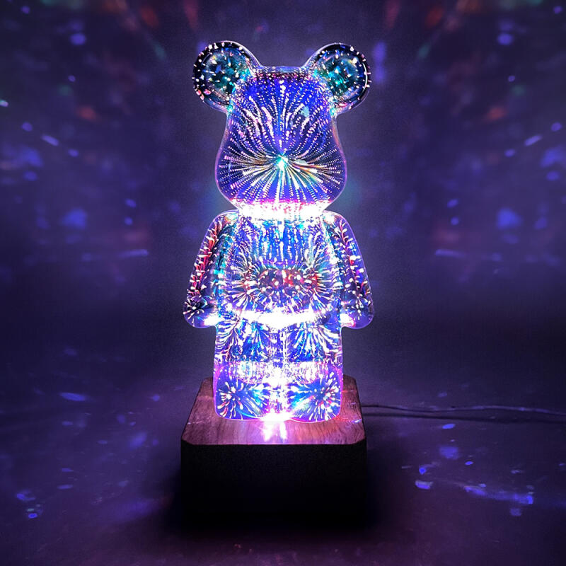 레토 3D 무드등 곰돌이 불꽃놀이 LED 조명 집들이선물