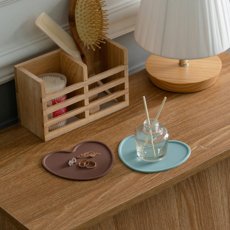 국산 플라이토 실리콘 하트 컵받침 12cm