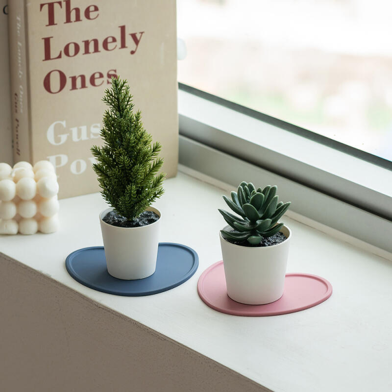 국산 플라이토 실리콘 하트 컵받침 12cm