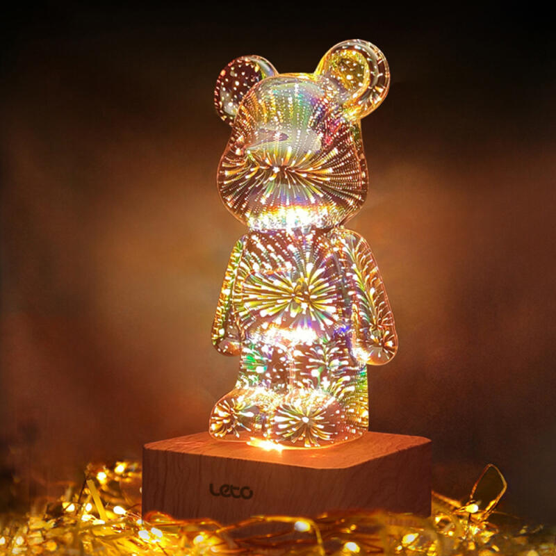 레토 3D 무드등 곰돌이 불꽃놀이 LED 조명 집들이선물