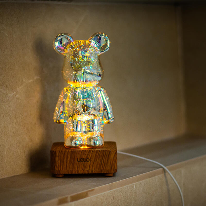 레토 3D 무드등 곰돌이 불꽃놀이 LED 조명 집들이선물