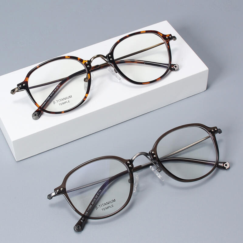 네오레트로 2350 티타늄 안경테 브라운