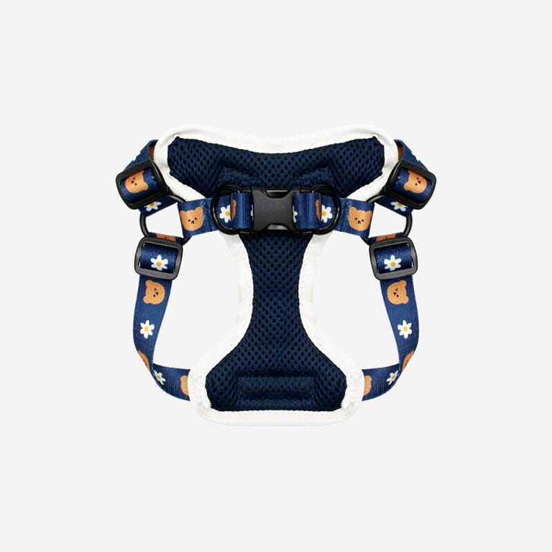 DOT FLOWER BEAR MESH HARNESS-NAVY(메쉬하네스)