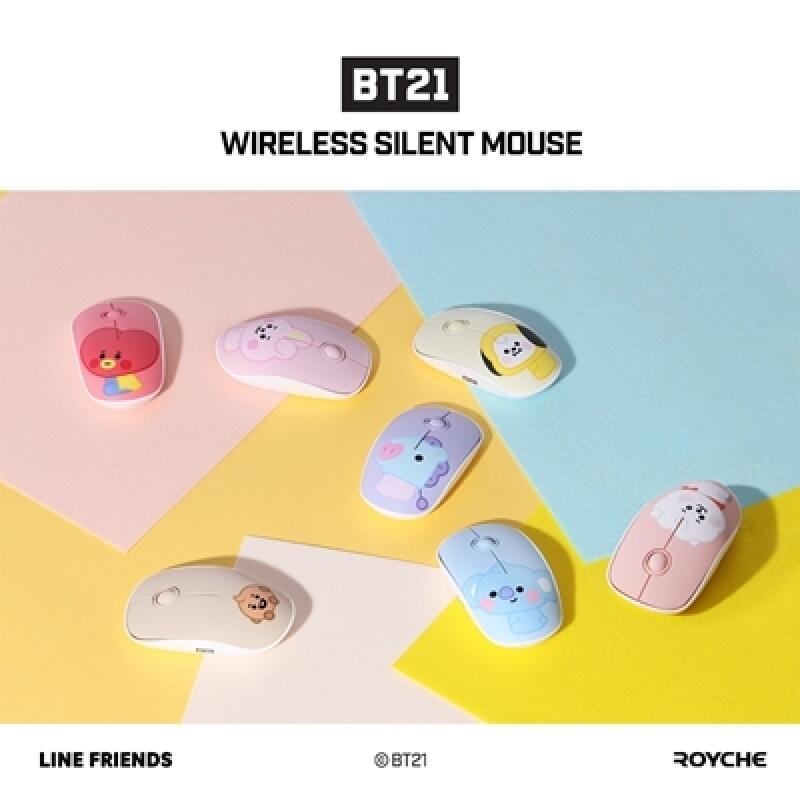 BT21 무선 마우스 베이비 캐릭터 소리안나는 치미 타타 쿠키 노트북 키보드 패드 굿즈