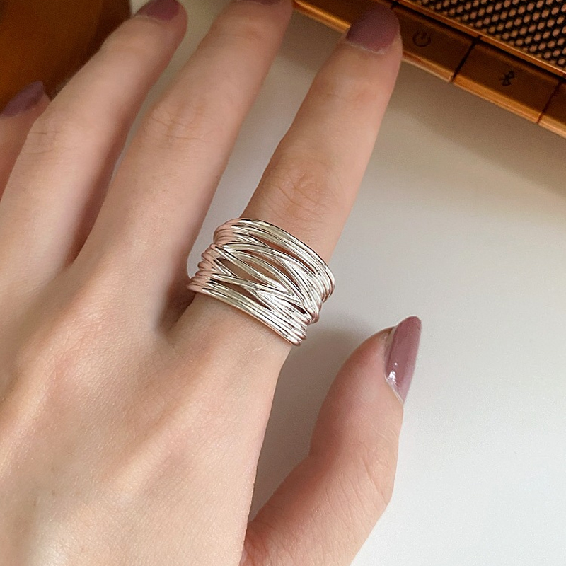 [cafls]홀리지 세베트 매듭 꼬임 포인트 여성 실버 반지 925 silver